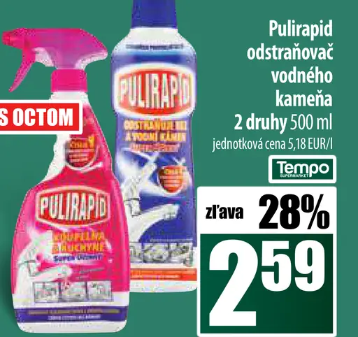 Pulirapid odstraňovač vodného kameňa