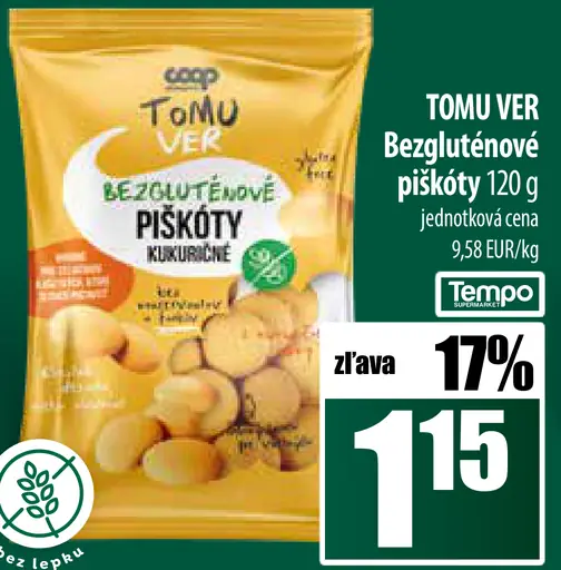 Tomu Ver Bezgluténové piškóty