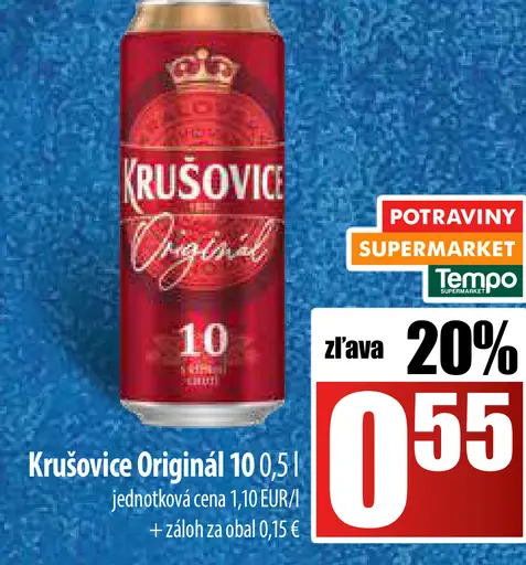 Krušovice original plechovka