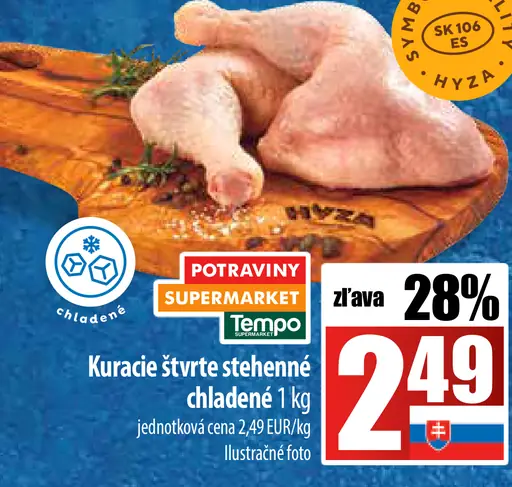 Kuracie štvrte stehnové chladené