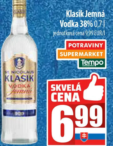 Nicollo Klasik Jemná Vodka 38%