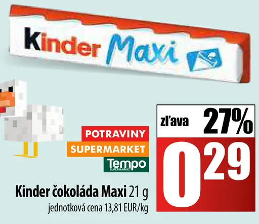 Kinder čokoláda Maxi