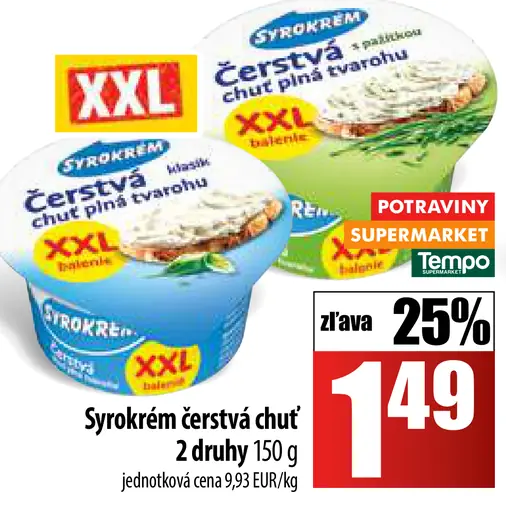 Syrokrém Čerstvá Chuť