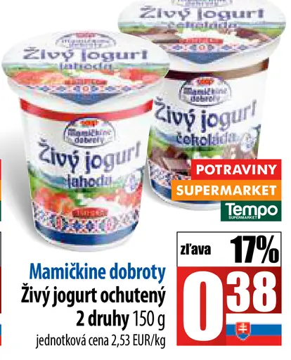 Mamičkine dobroty Živý jogurt ochutený