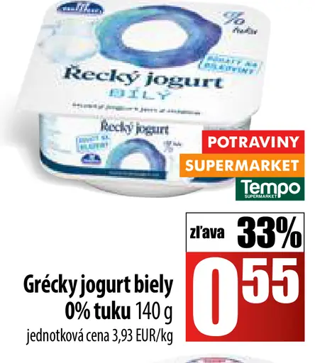 Rajo Grécky jogurt biely 0% tuku