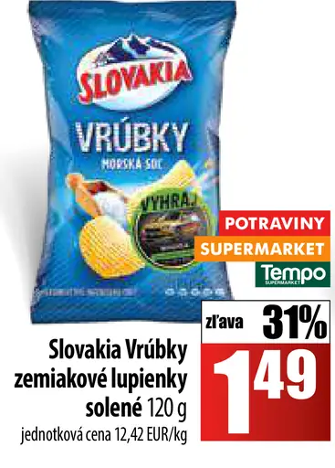 Slovakia zemiakové lupienky solené