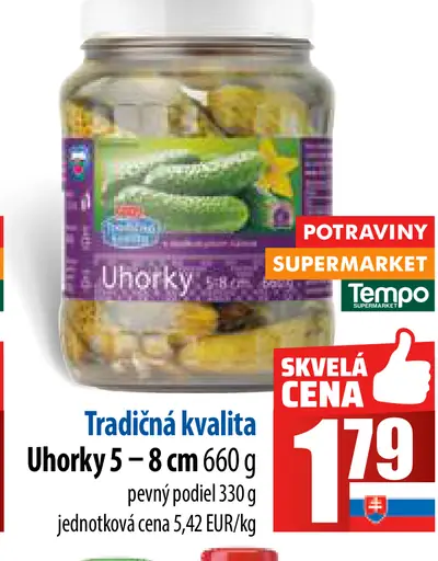 Tradičná kvalita Uhorky 5 – 8 cm
