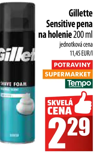 Gillette Sensitive pena na holenie