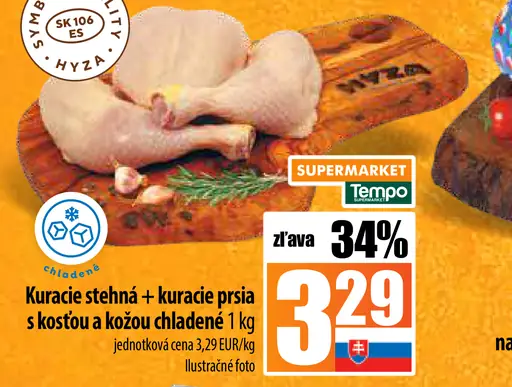 Hyza Kuracie stehná + kuracie prsia s kosťou a kožou