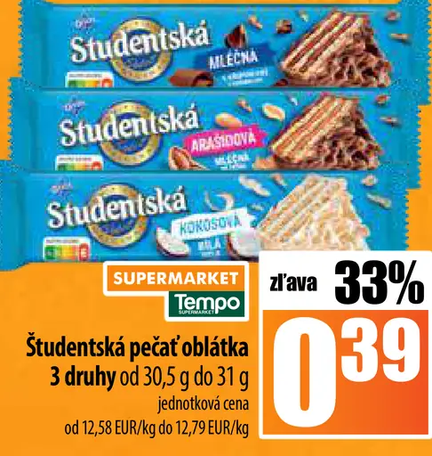 Študentská pečať oblátka