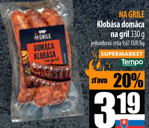 COOP Domáca klobása na gril