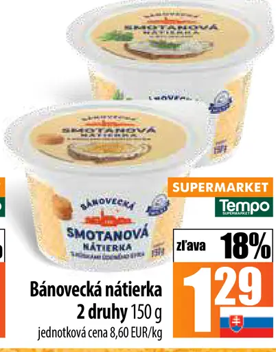 Bánovecká nátierka smotanová