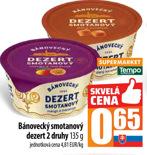 Bánovecký smotanový dezert