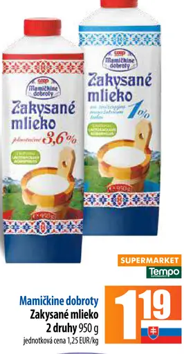 Mamičkine dobroty Zakysané mlieko