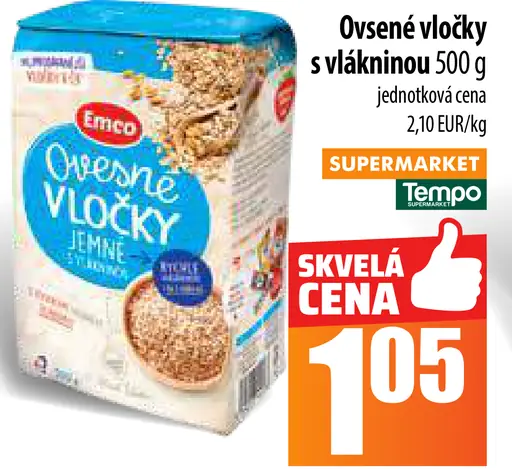 Emco ovsené vločky jemné s vlákninou
