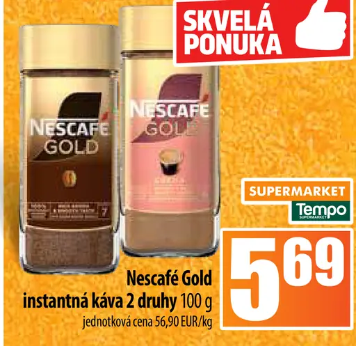 NESCAFÉ GOLD, instantná káva