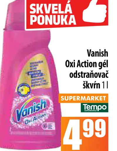 Vanish Oxi Action gél odstraňovač škvŕn