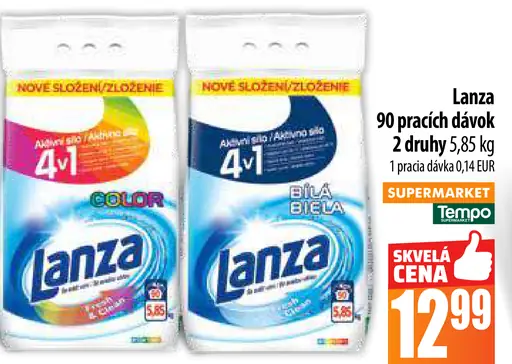 Lanza prášok na pranie
