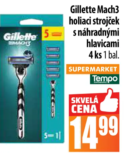 Gillette Mach3 holiaci strojček s náhradnými hlavicami