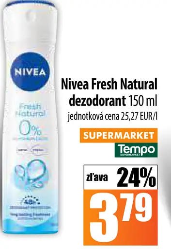 Nivea Fresh Natural sprej dezodorant