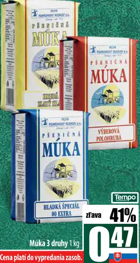 Pšeničná múka 3 druhy