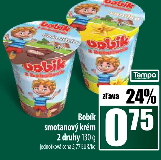 Bobík smotanový krém