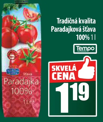 Paradajková šťava 100%
