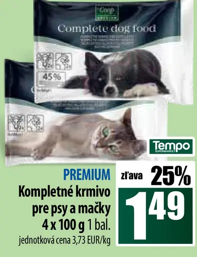 Prémiové krmivo pre psy a mačky