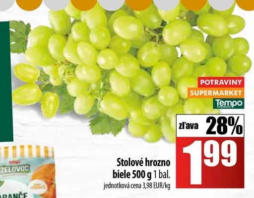 Stolové hrozno biele