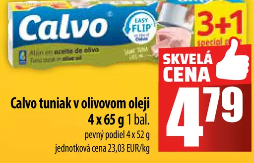 Calvo tuniak v olivovom oleji