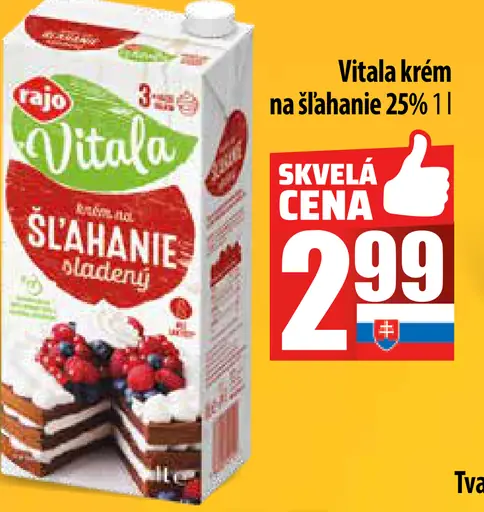 Rajo Smotana do kávy