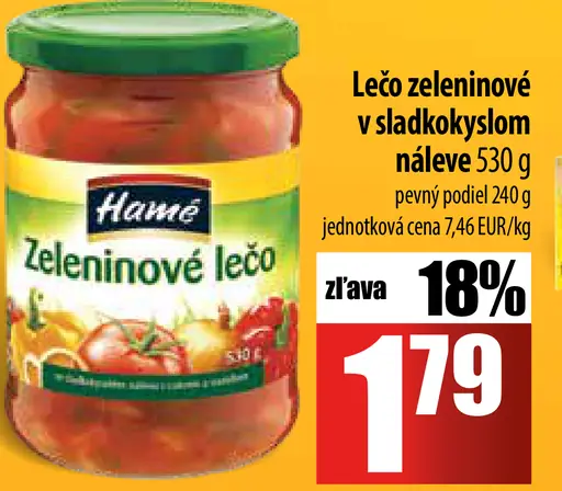 Hamé Zeleninové lečo v sladkokyslom náleve