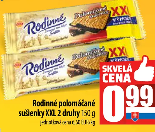 Rodinné polomáčané sušienky XXL