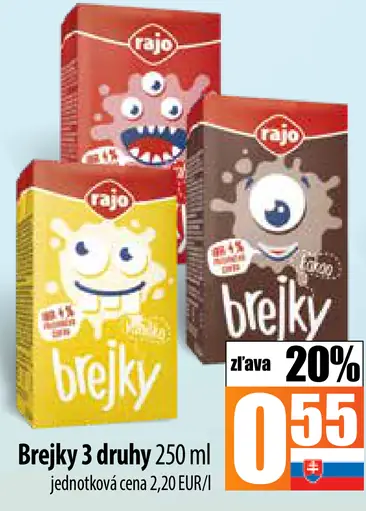 Brejky 3 druhy