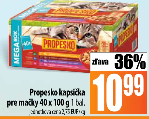 Prospesko kapsička pre mačky