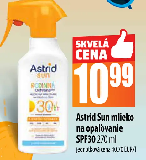 Astrid Sun mlieko na opaľovanie Detské SPF30
