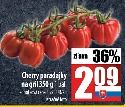 Cherry paradajky na gril