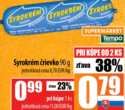 Syrokrem črievko