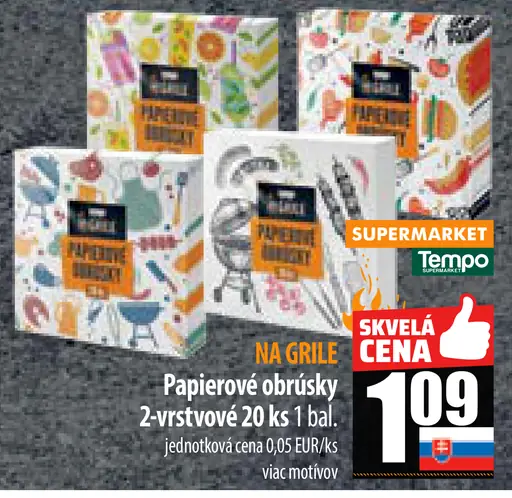Papierové obrúsky 2-vrstvové