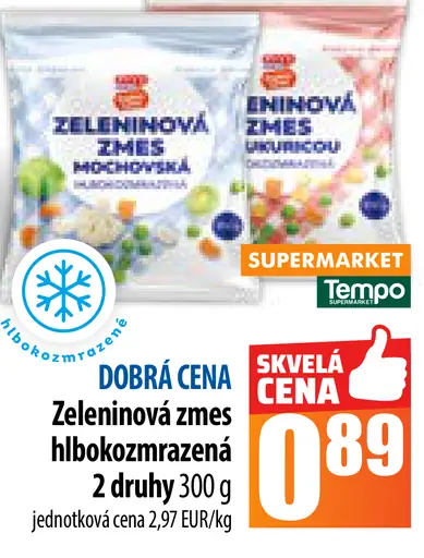 Zeleninová zmes hlbokozmrazená