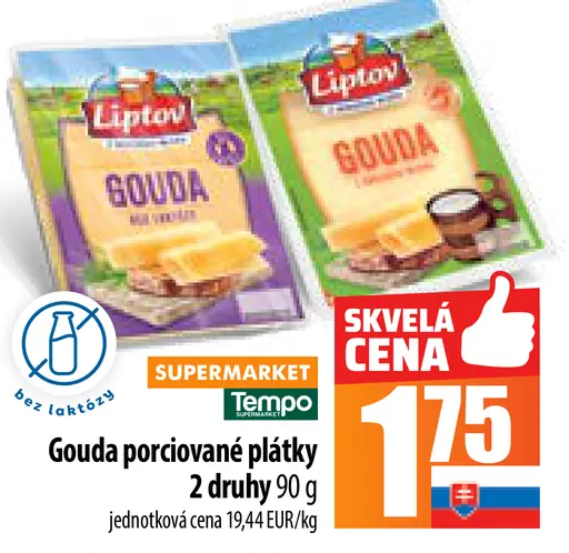 Gouda porciované plátky