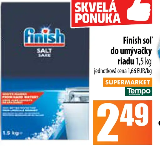 Finish Soľ do umývačky riadu
