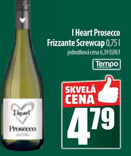 I Heart Prosecco Frizzante Screwcap