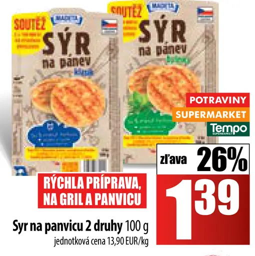 Syr na panvicu 2 druhy na gril a panvicu