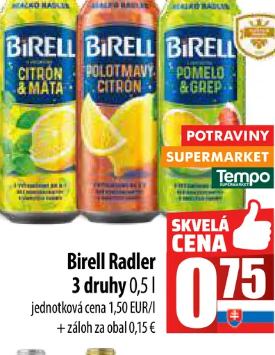 Birell radler plechovka