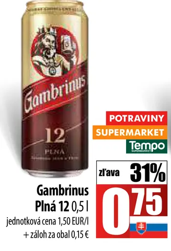 Gambrinus Plná plechovka