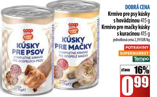 Coop Krmivo kúsky pre psov