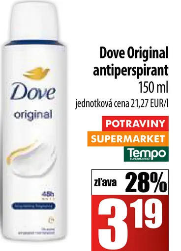Dove Original antiperspirant sprej