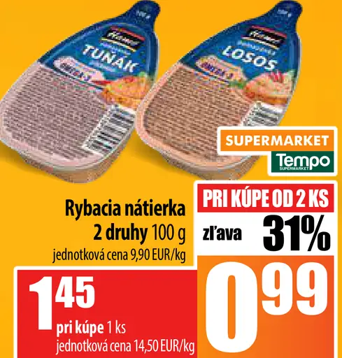 Rybacia nátierka Tuňák Losos