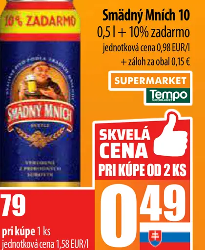 Smädný Mních 10 plechovka